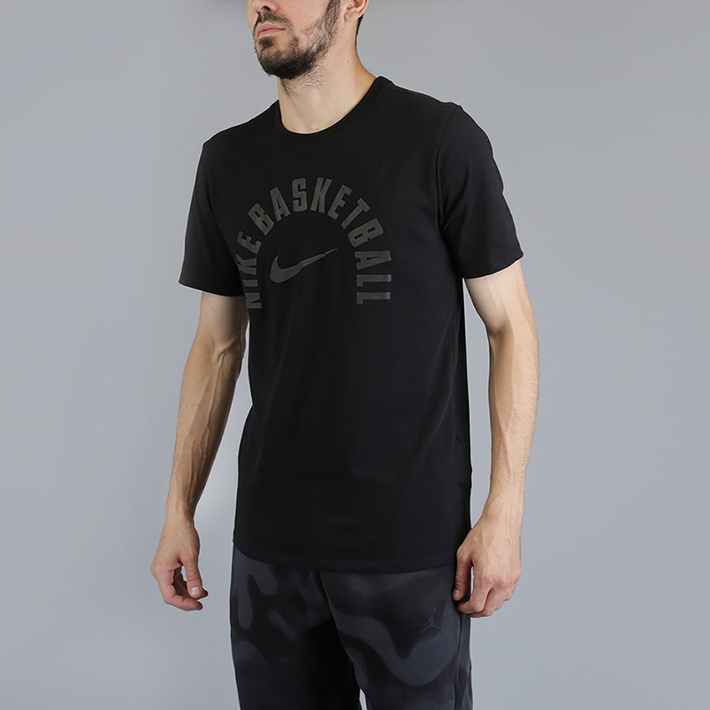 мужская черная футболка Nike Dry Core Practice Basketball T-Shirt 857923-010 - цена, описание, фото 1